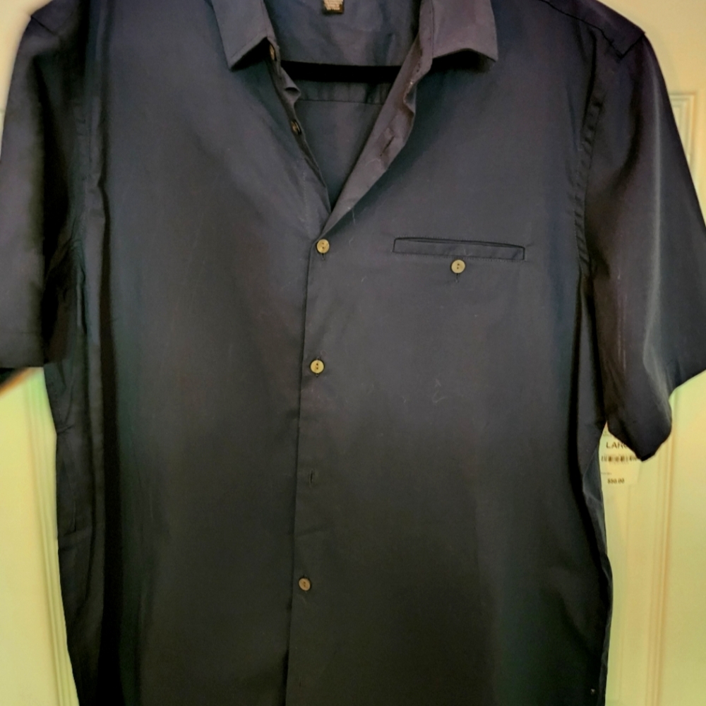 Alfani short sleeve men's button down NWT Large